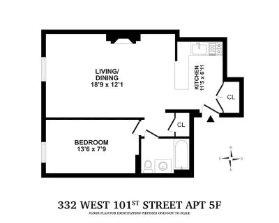 1 Bedroom 1BA Co-Op For Sale in Manhattan, NY
