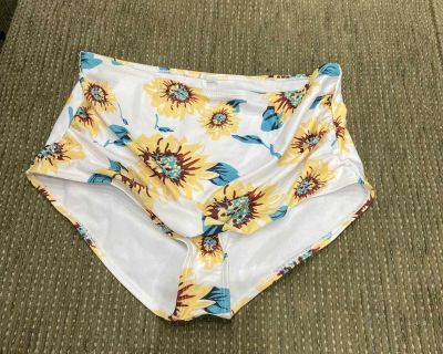NWOT womens shein sunflower high waist bikini bottom