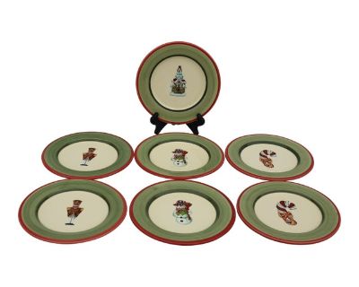 Christopher Radko Christopher's Tree Dessert Plates-Set of 7