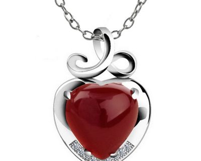 Red Heart Pendant & Necklace + Free Shipping