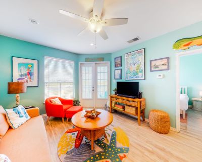 Avg / night: $121. Fun Getaway Near the Beach W/ Shared Pool, Fast WiFi, Private Patio & Central AC | Located in Corpus Christi, TX | 4.12 Stars | 1 Bed, 1 Bath | No Pets. No pets. Max 4 guests. Vibrant and filled with fun beach-themed decor, this adorable condo will get you in the coastal mindset in no time! Located a short walk from Whitecap Beach, you will have no trouble finding yourself ta...