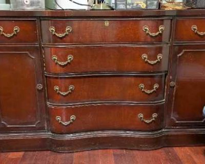 Wooden China Cabinet and Matching Dresser