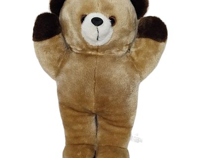 Muffin Enterprises Big Puffy Brown Teddy Bear Plush Stuffed Animal 15.5"