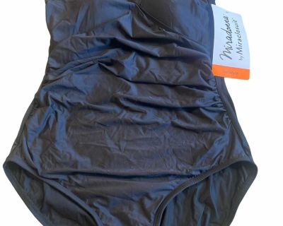 Miradonna by miracle suit ladies 1 piece bathing suit size 16. Brand new with tags