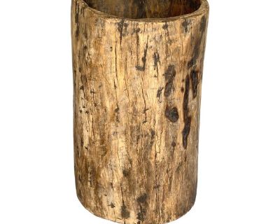 Natural Vintage Tree Trunk Planter W/Feet