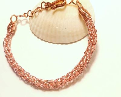 Viking Knit Weave Copper Bracelet