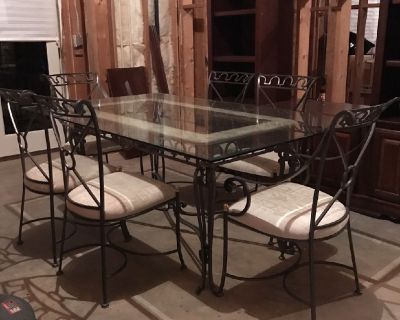 Raw iron Table and 6 chairs