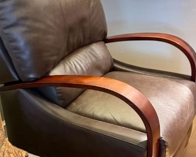 Leather reclining chair