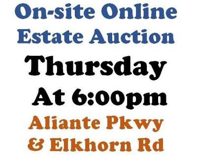 THURSDAY @6:00pm - North Las Vegas Aliante Estate Online Auction 9/19/24