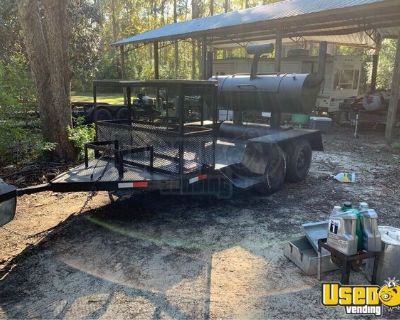 Competition Winner Beautiful Homemade Open BBQ Smoker Trailer