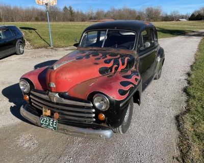 Odometer: 0. 1947 FORD COUPE SUPER DELUXE, LATE MODEL 302 V8, C-4 AUTOMATIC TRANS, 9" FORD REAR END, SPEEDWAY MUSTANG FRONT SUSPENSION, FRONT DISC BRAKES, POWER BRAKES WITH BOOSTER UNDER FLOOR, ALUMINUM RADIATOR WITH 2 ELECTRIC FANS, ALUMINUM FUEL TANK MOUNTED UNDER THE TRUNK PAN, MUSTANG FRONT BUCKET SEATS, STOCK DASH AND FORD STEERING WHEEL, AFTER MARKET GAUGE CLUSTER IN PLACE OF THE CLOCK LO...