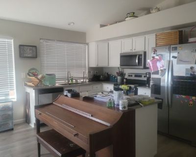 I have 3 large dogs, 1 cat, the dogs are locked up while I work. I leave about 630 am till about 730-10pm for work Monday-Saturday. My wife and daughter live in another state but visit when able. I have cameras in common areas as well as my own. The smaller of the 2 rooms has a queen size bed, with sheets, a closet and room for a small desk. This one I'll rent for 500/mo. The larger one has a k...