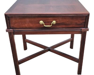 Chippendale Style Mahogany Single Drawer Side Table