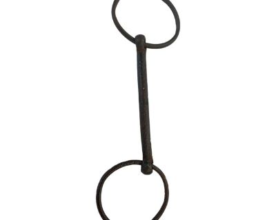 1900s Antique Hand Forged Horse Snaffle Bit, Equestrian Table Decor