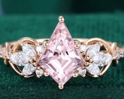 New!  Pink Sapphire, Opal & Diamond Rings!  All Sizes!  Layaway!
