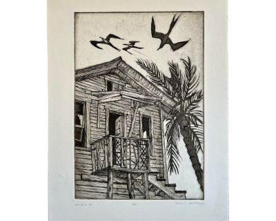 Vintage Etching W/ Aquatint "Vallarta" Signed / Numbered 20th C.