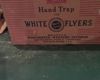 In the original vintage box with all original packing materials and the product.  Never used.  This is the Winchester Western Division Hand Trap and White Flyer for target practice.  Stored for many years meticulously.