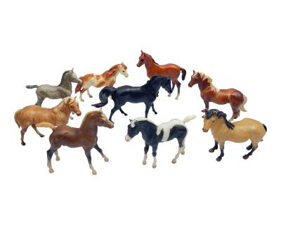 Set of Nine Small Breyer Style Horses