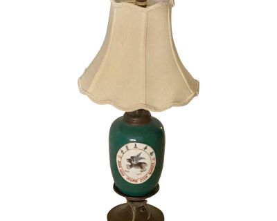 1920s Vintage Jade Green Chinese Ginger Jar Lamp