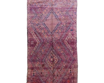 1980's Moroccan Wool Rug - 12 X 6.1 Ft