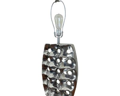 Modern Silver Chrome Ceramic Table Lamp