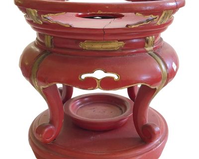 Japanese Red Lacquer Incense/Plant Stand