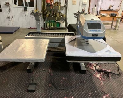 (2) '20 Hotronix Dual Air Fusion IQ Heat Press RTR# 3064600-04-05
