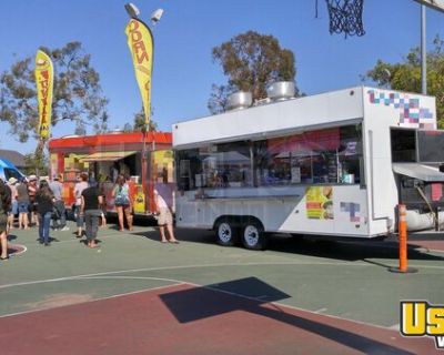 2014 8' x 18' Kitchen Food Trailer with Fire Suppression System | Concession Trailer