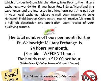 IN-STORE SALES REPRESENTATIVE VENDOR