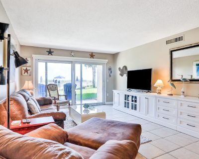 Avg / night: $313. Ground-floor condo with ocean views, beach access, pool & tennis | Located in St. Augustine, FL | 4.62 Stars | 2 Bed, 2 Bath | No Pets. No pets. Max 6 guests. Pristine Atlantic beaches and a sparkling on-site pool are just steps from the back patio of this Crescent Sandpiper condo. Boasting a convenient ground-floor location adjacent to a luggage loading zone, guests can move...