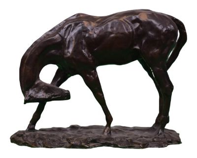 1910s Charles Cary Rumsey, Colt Scratching Bronze Sculpture