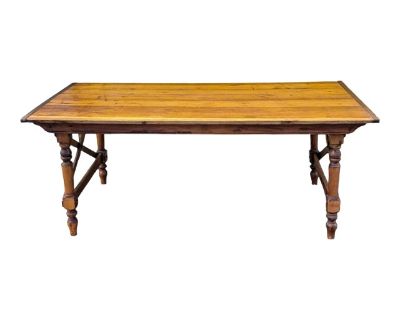 Antique Primitive Maple Campaign Style Folding Farm / Dining Table or Desk or Wine Tasting