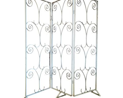 Mid Century Wrought Iron Room Divider Vintage Patio Screen