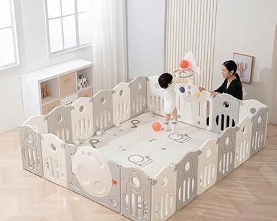 Space playpen:18 Panel Infants Toddler Safety Kids Playpen