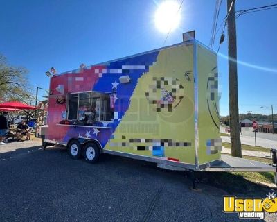 LOADED - 2023 22' Kitchen Food Concession Trailer with Pro-Fire Suppression