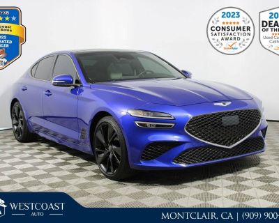 1 previous owner(s). Mileage: 0. Sedan. Fuel Type: Gas. Designed for elegance, our One Owner 2023 Genesis G70 2.0T Sedan with the Sport Prestige Pack is a dynamic driving machine in Mallorca Blue! Motivated by a TurboCharged 2.0 Liter 4 Cylinder that offers 252hp to a paddle-shifted 8 Speed Automatic transmission that responds with quick gear changes for bold acceleration. You can also enjoy re...