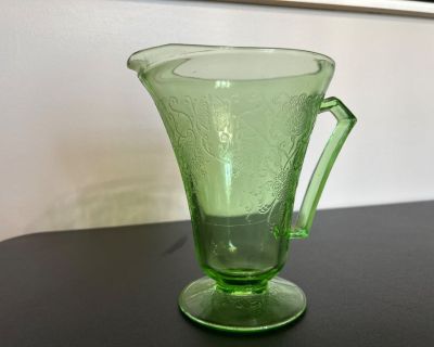 Hazel Atlas Florentine 2 "Poppy" Pitcher Vintage Depression Glass