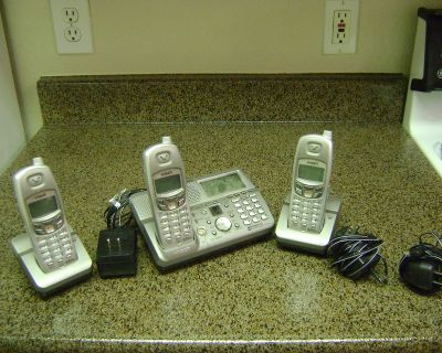 3-Phone Cordless Phone System By "vtech" -- Phones Will More Than Likely Need Batteries