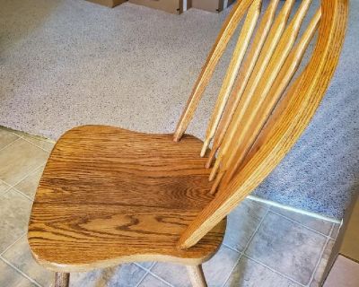 Solid oak table and chairs