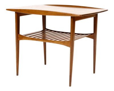 Danish Modern Mid Century Vintage Teak Side Table — Tove + Edvard Kindt-Larsen — France + Daverkosen