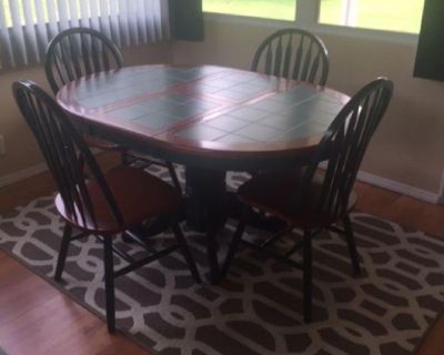 Solid Cherry Table with Four Chairs