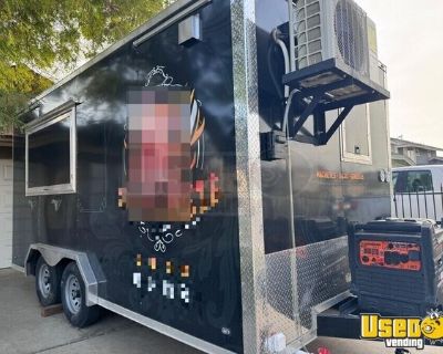 NEW TURNKEY - 2023 8' x 16' Concession Trailer Tacos / Gyros Mobile Kitchen w/ Fire Suppression