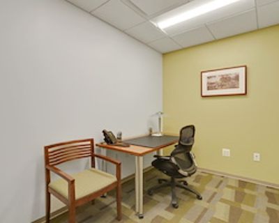 Office. Private window office to accommodate up to 2 people. Fully furnished professional office space 8 hours of conference room time per month. Custom receptionist service Multi-line telephone with private phone number per workstation Internet access per workstation Unlimited domestic/local long distance calling per workstation Unlimited B&W copies, prints and scans per workstation Community ...
