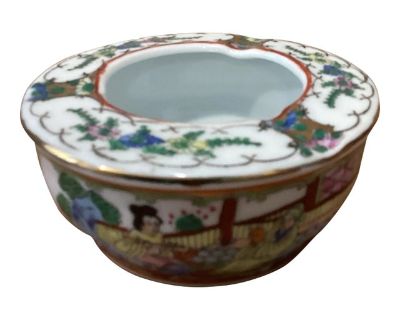 Vintage Asian Porcelain Hand Painted Ashtray by Mostafa Navvao