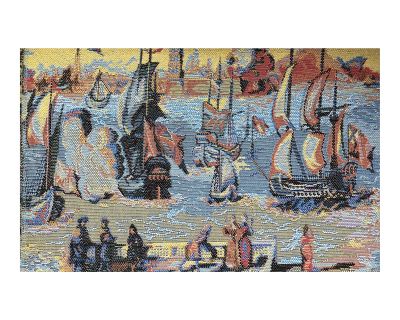 Victorian Regatta Boats #2 Upholstery Tapestry Toile Fabric 1 Yard 78" Wide Heavy Weight