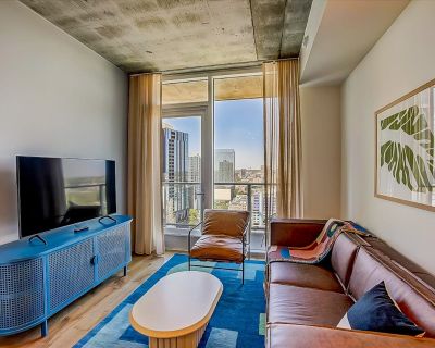 Avg / night: $203. Luxury 28th Flr Luxe Condo, Balcony Views, Dog-Friendly | Located in Austin, TX | 4.82 Stars | 1 Bed, 1 Bath | Pet-friendly. Dog-friendly. Max 4 guests. Kick back and bask in the Austin city lights at this stylish, dog-friendly condo, presenting a 28th-floor skyline-view balcony. The Live Music Capital of the World is at your doorstep, with downtown hot spots just an elevator...