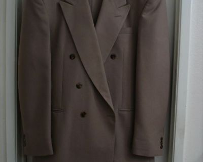 MEN'S RAFFINATI TAN DOUBLED BREAST SUIT ~ LIKE NEW 42R