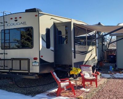 Cougar 368mbi 5th wheel excellent condition 57,000 or take over loan if qualified at 432.00 a month additional amenities include 3 propane tanks 30 gallon waste tank all hoses and ramps included.