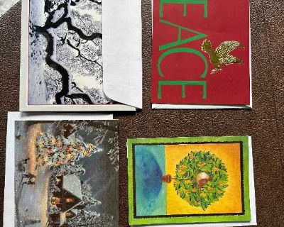 Holiday cards with various styles and subjects