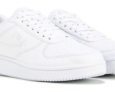 Men's Fila A-Low - Triple White - Low Top Casual Athletic Sneakers Original New